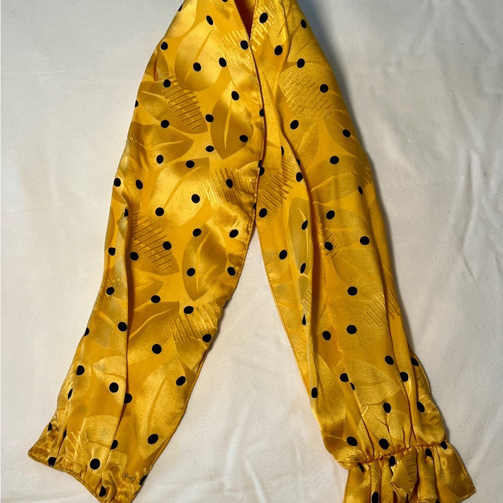 Saint Remei Silk Dress. Size 12. Yellow black. Matching jacket sold separately. - Picture 8 of 11